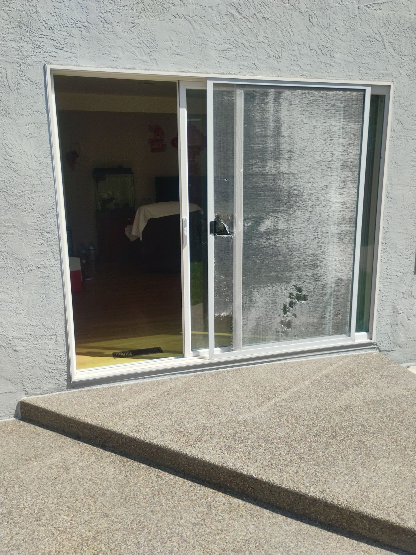 AMG Doors & Windows Anlin patio door replacement in Pleasanton, CA (before) (4/4)